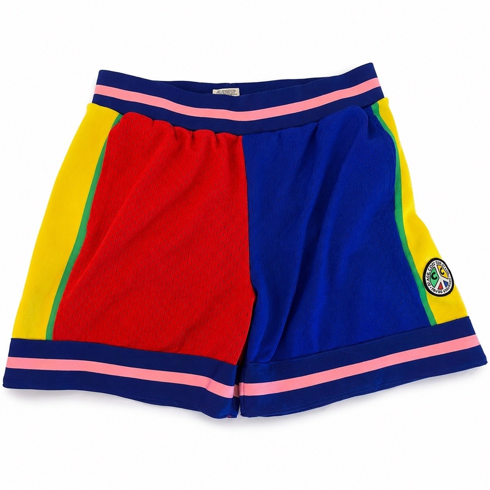 Cross Colours Men's M Mesh Basketball Shorts Colorblock Hip Hop Streetwear